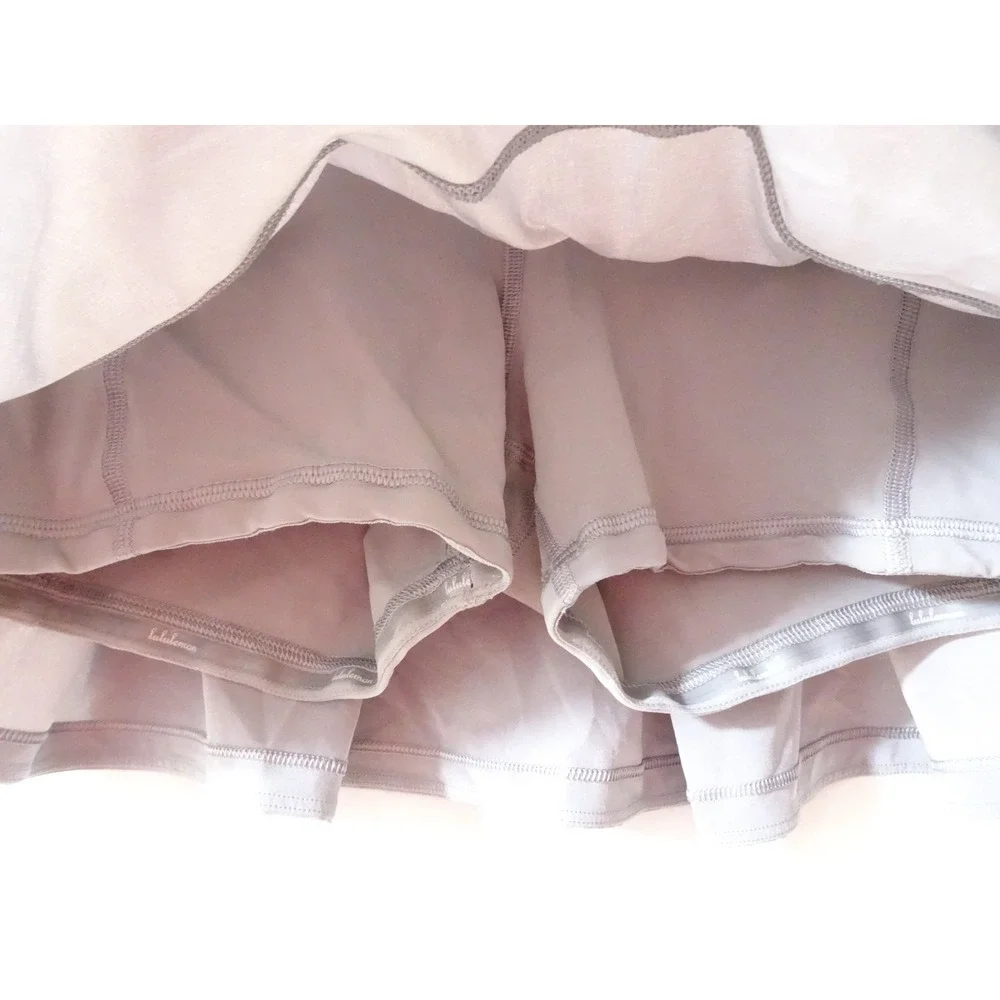 Lululemon Pace Setter Skirt Lavender Grey Athletic Tennis Running Skort Tiered